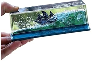 ZEshops Ghost Ship Black Pearl Ship in A Bottle Fluid Liquid Drift Bottle Living Room Decoration Acrylic Gift Floating Boat Home Decor