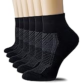 CS CELERSPORT 6 Pairs Women's Running Ankle Socks Athletic Sport Socks Cushioned