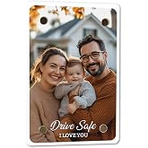 PERSONAL84 Drive Safe I Love You Visor Clip, Car Picture Holder, Sun Visor Photo Clip, Acrylic Magnetic Photo Clip, Car Picture Frame, Magnetic Photo Frames, Gifts for Boyfriend, Dad
