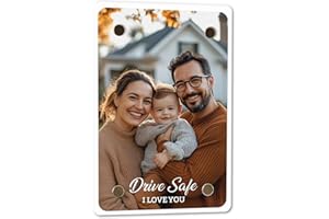 PERSONAL84 Drive Safe I Love You Visor Clip, Car Picture Holder, Sun Visor Photo Clip, Acrylic Magnetic Photo Clip, Car Picture Frame, Magnetic Photo Frames, Gifts for Boyfriend, Dad