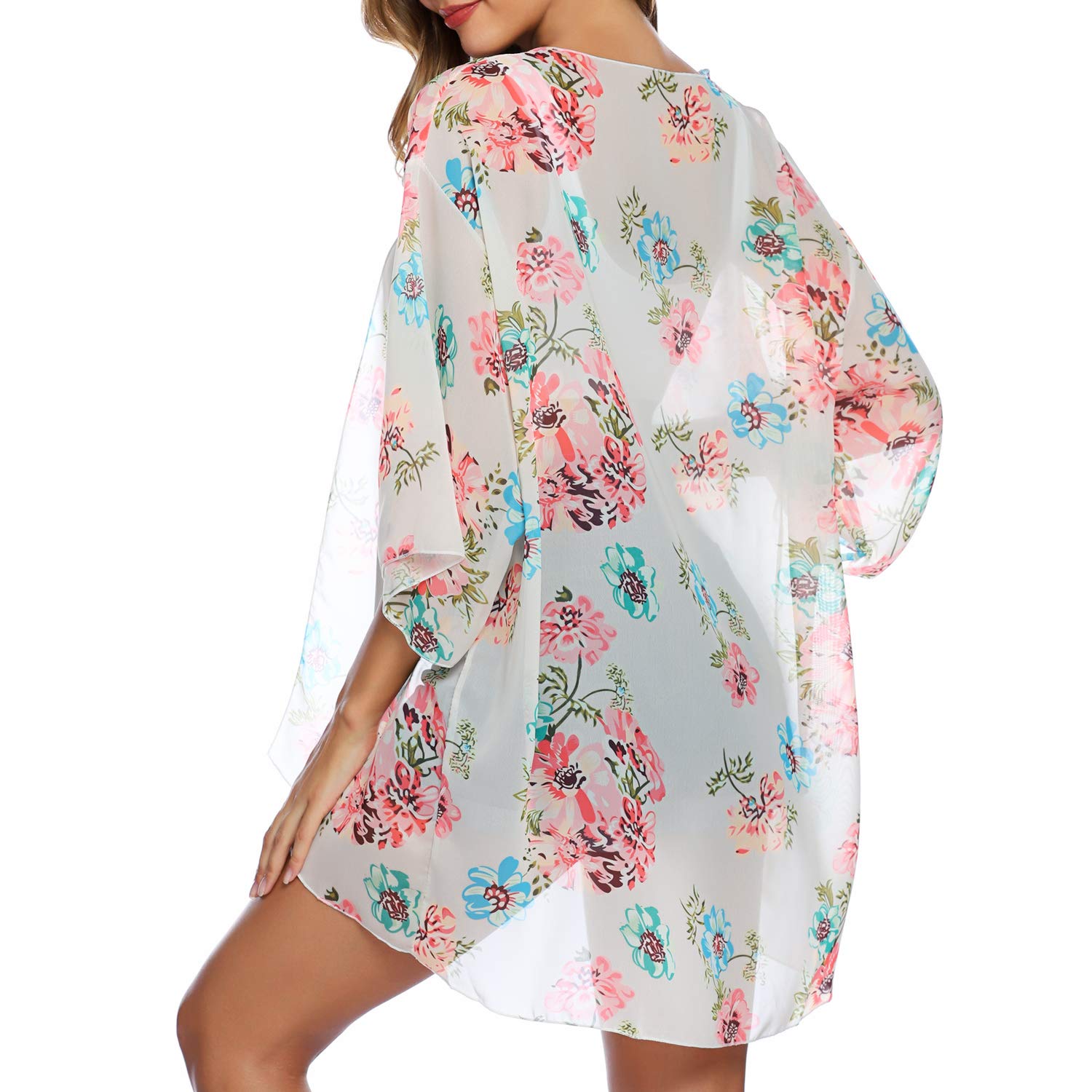 EyonMe Beach Coverups Chiffon Cardigan Kimono Summer Swimsuit for Women