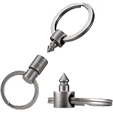 KeyUnity Detachable Key Ring Connector, Double-end Swivel Keychain Titanium Rotatable Key Organizer Linker for Carabine