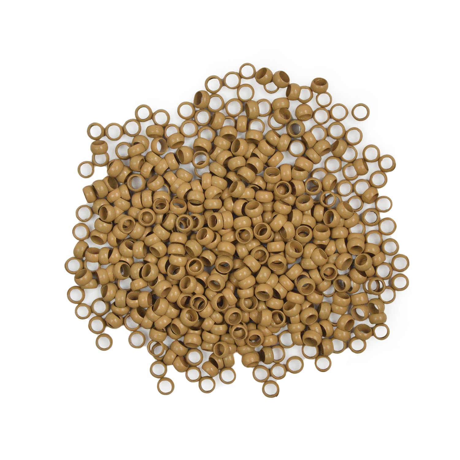 4.0mm Nano Beads Micro Links Copper Nano Rings Hair Beads for Hair Extensions (200Pcs Dark Blonde)