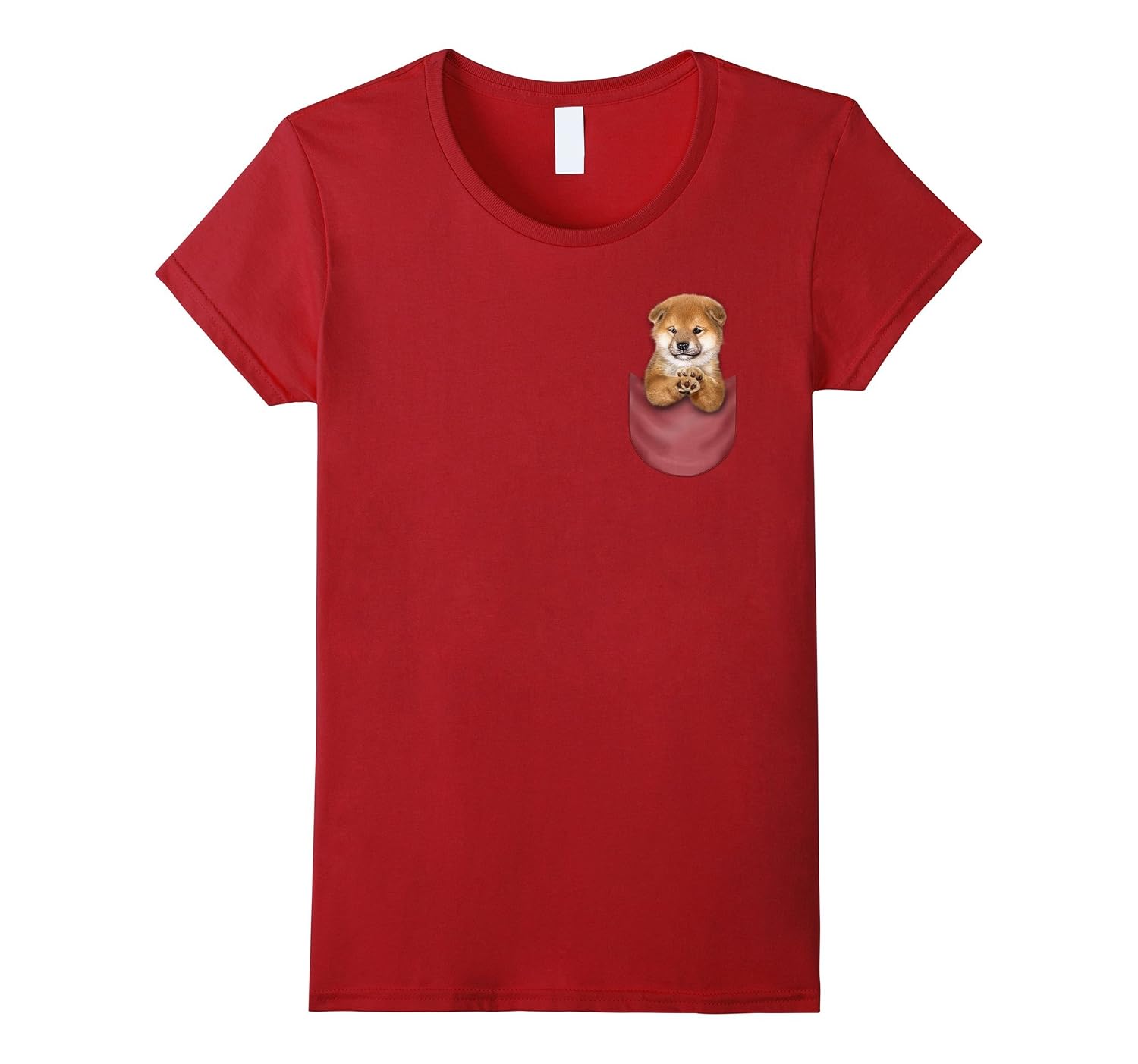 T Shirt Cute Baby Shiba Inu Puppy In Pocket Japanese Dog