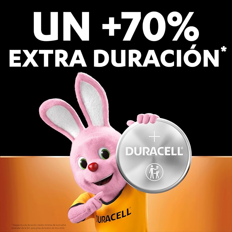 Baterias tipo botão de lítio duracell 2032 3v, pacote com 4, com tecnologia baby secure, para uso em chaves de sensor magnético, balanças, wearables e dispositivos médicos (dl2032/cr2032)
