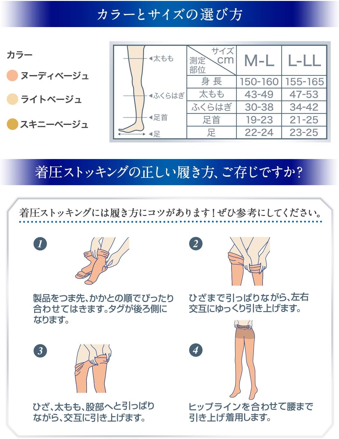 Amazon 着圧ストッキング メディキュット ヌーディーマジック ストッキング ライトベージュ M L 3 着圧 加圧 メディキュット ドラッグストア