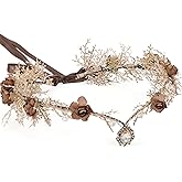 MOSTORY Fairy Flower Crown for Women - Woodland Elf Crown for Renaissance Faire Accessories Cosplay Photo Shoot Fairy Outfit