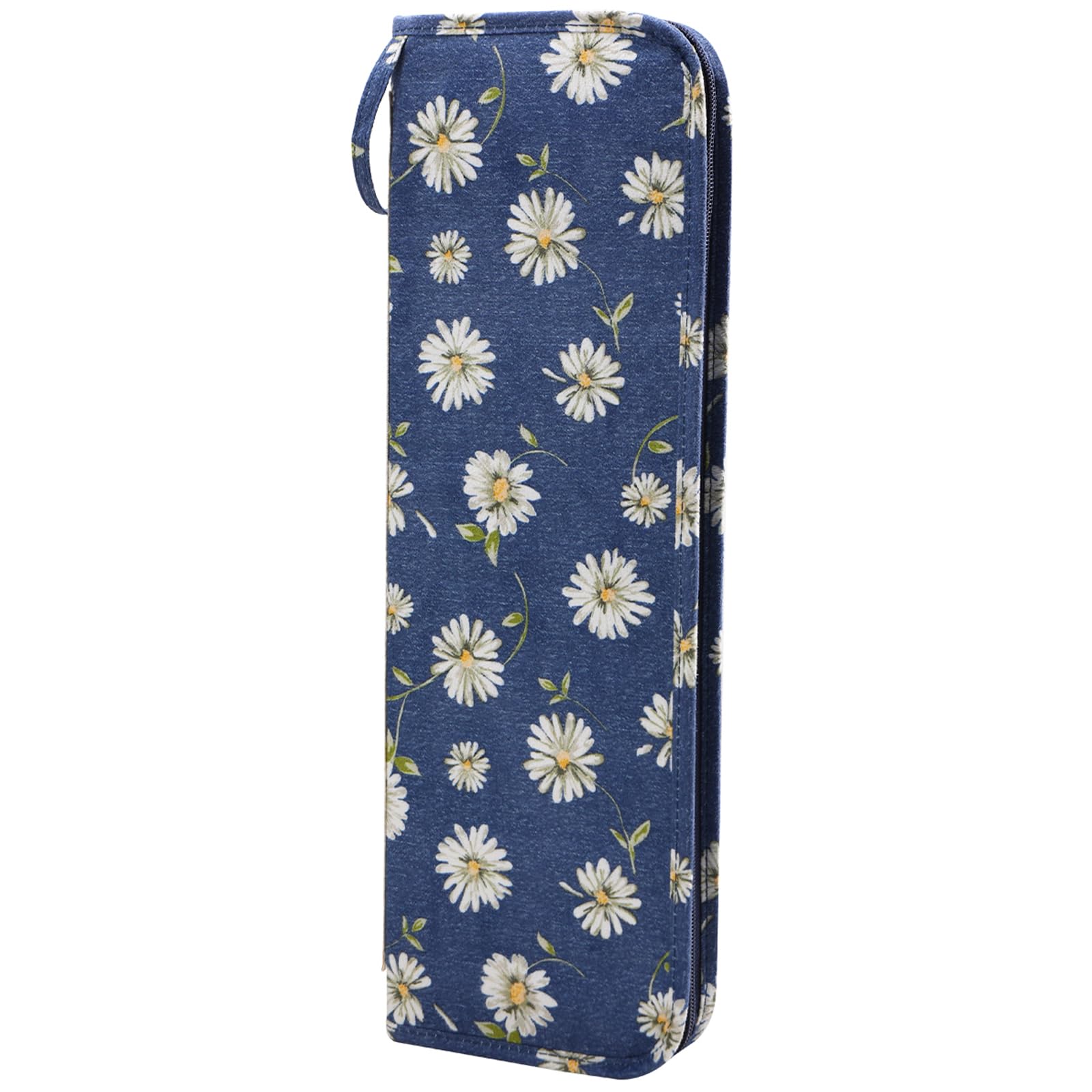 Coopay Knitting Needle Holder - Soft Case for Long Pins Storage, 40 cm, 14 x 43 x 2cm, Daisy