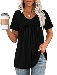 Womens Tops Dressy Causal Short Sleeve Oversized
