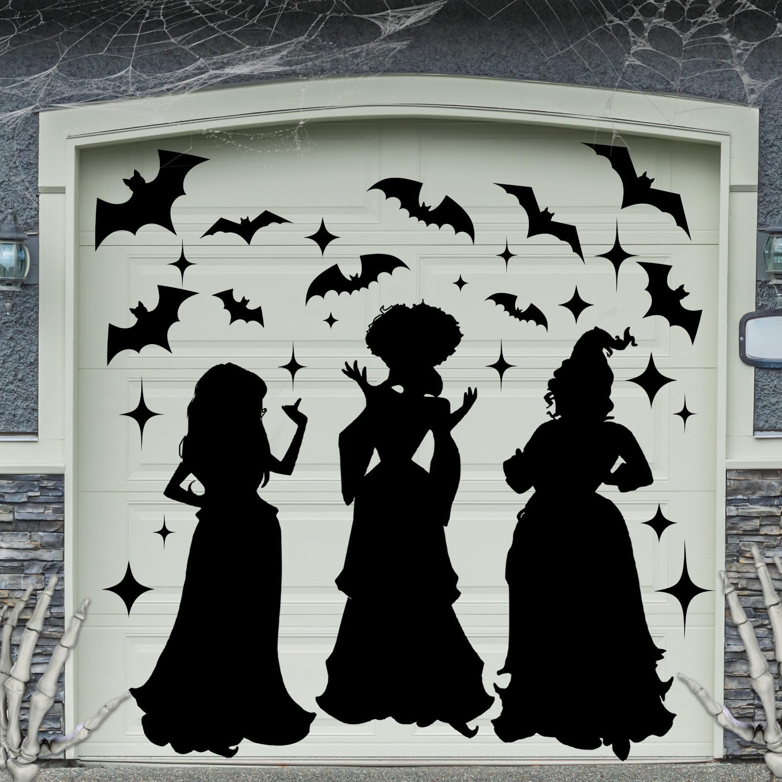 Photo 1 of 29 Pcs Halloween Witch Magnet Stickers Witch Garage Decoration Bat Refrigerator Decals for Halloween Party Home Door Car Decor Party Supplies