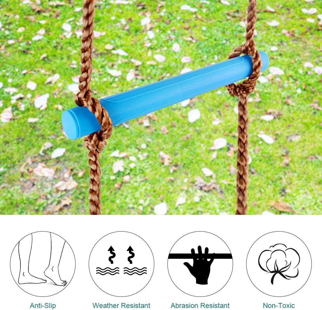 TOPNEW 6.6 Ft Climbing Rope Ladder for Kids, Climbing Ladder Hanging Rope Ladder for Indoor Play Set and Outdoor Tree House, Playground Swing Set and Ninja Slackline: Toys & Games