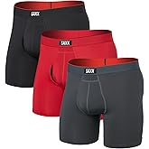 SAXX Underwear Co. Men's Multi-Sport Mesh Boxer Brief Fly 3-Pack