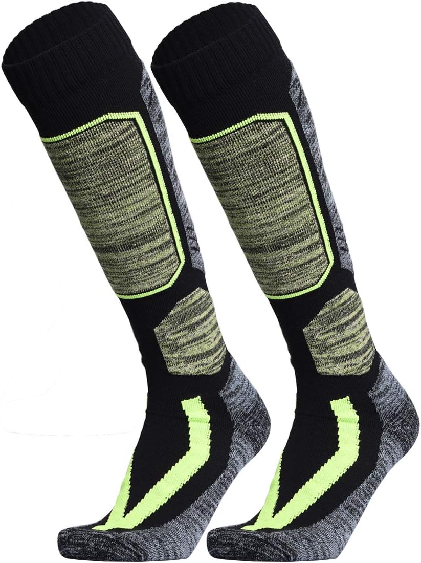 WEIERYA Ski Socks 2 Pairs Pack Performance Skiing Socks, Snowboard Socks