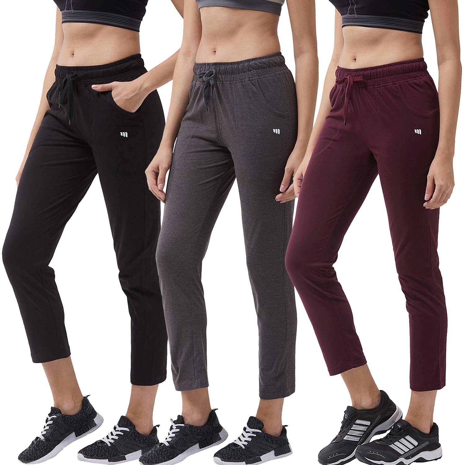 Buy Modeve ® Women's Cotton Track Pants for Summer, Pack of 3 (XLarge