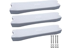 Poolzilla (3 Pack) 18’’ Pool Ladder Step, Universal Swimming Pool Replacement Ladder Steps, Heavy-Duty ABS Plastic Ladder Rung Step with Stainless Steel Bolts
