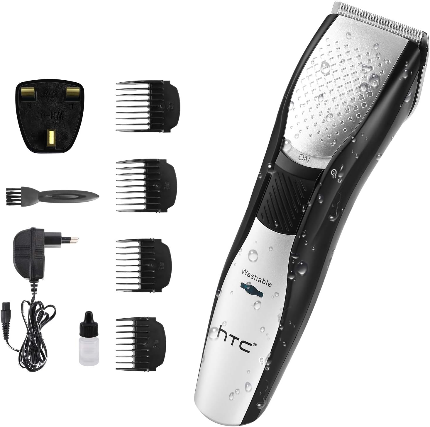 Hair Clipper for Men Professional Hair Clippers for Men Electric Haircut Kit Hair Trimmer with 4 Guide Combs (Cordless use/IPX7 Waterproof) for Men and Family Use