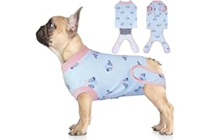 IDOMIK Dog Recovery Suit After Surgery,Breathable Dog Surgery Recovery Suit for Female Male Dogs Cats,Dog Surgical Onesie for Spay Neuter Surgery,E-Collar Cone Alternative Anti-Licking Abdominal Wound