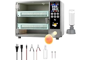 Gpaentsn 24 Egg Incubator, Automatic Egg Turner Hatching Machine with Candling Light Auto Water & Automatic Temperature & Humidity Control | Adjustable Egg Tray for Chicken Duck Quail Pigeon