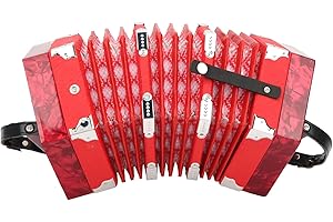 Concertina Accordion Concertina Button Instrument Solid Wood Professional Accordion Beginner for Adults Musical Instrument Su