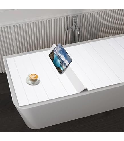 Rebrilliant Foldable Bathtub Tray, PVC Anti-dust Bathtub Cover Bath Insulation Cover - View #5