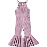 ZAXARRA Toddler Baby Girl Jumpsuit Romper Baby Overalls Straps Bell-Bottom Flare Pants Fall Winter Summer Outfits