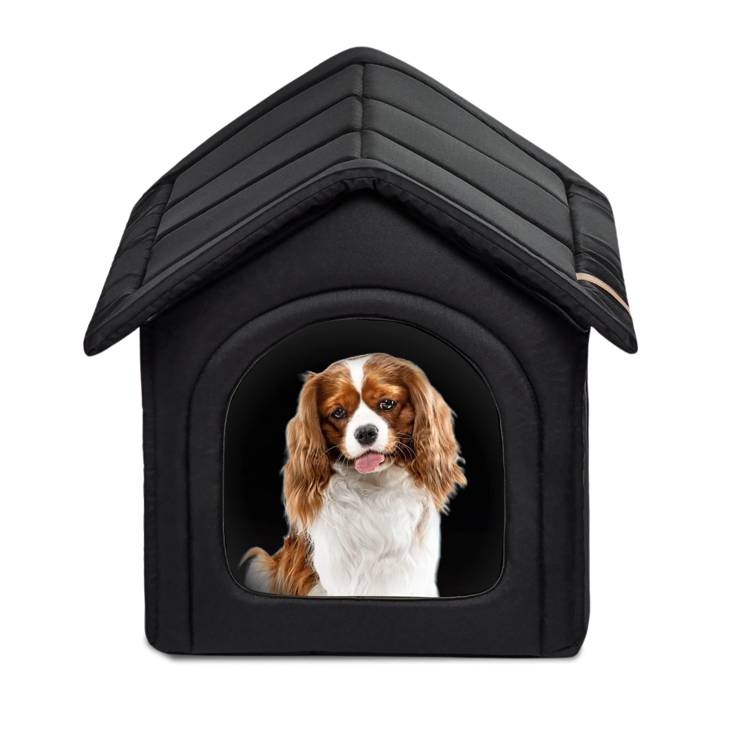 Rexproduct Home Premium Dog House Shack Waterproof Scratch-Resistant, 2X-Large, Black, 1.4 kg