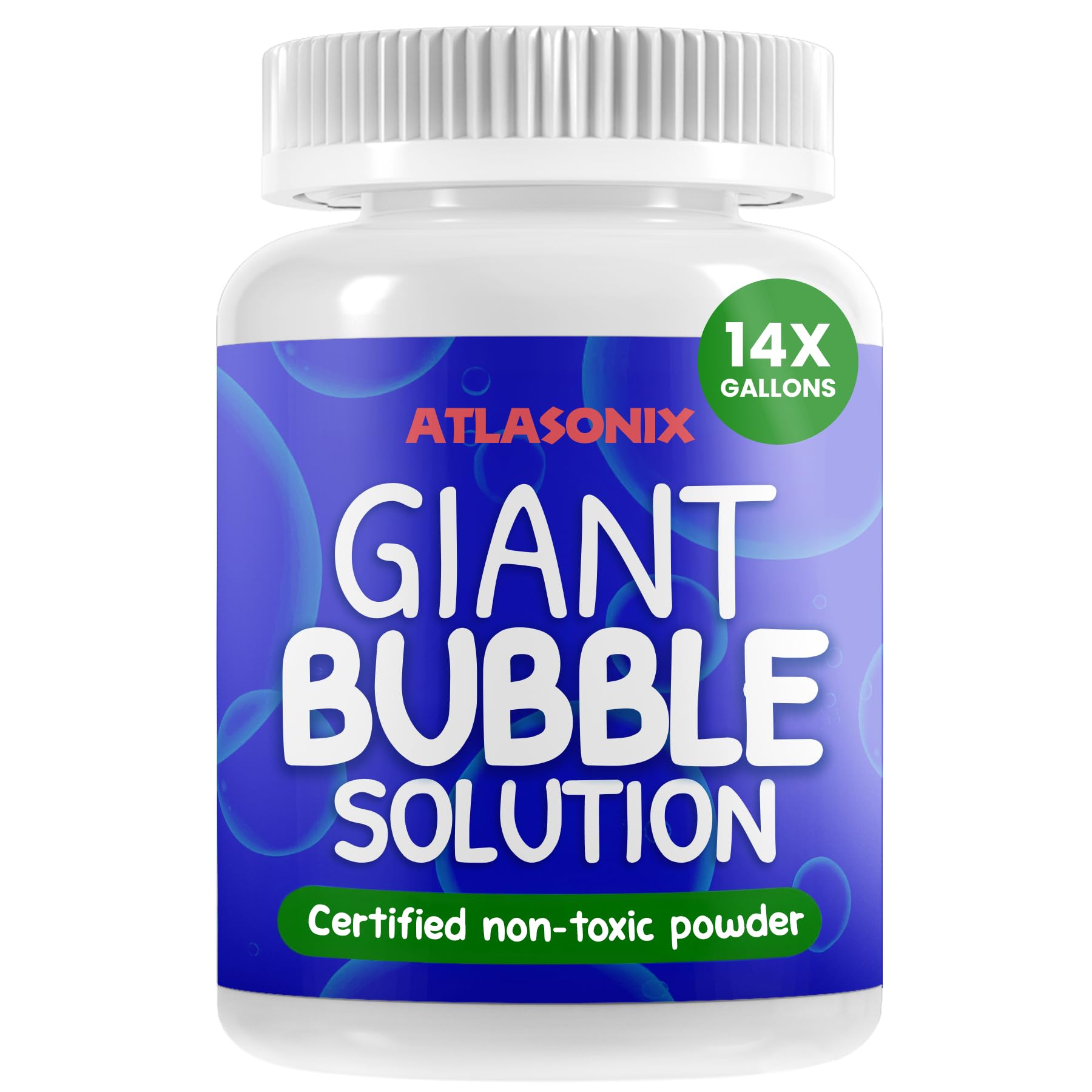 Photo 1 of Bubbles for Kids - Giant Bubble Solution, Bubble Wands, Bubbles Powder Mix Makes 1792 OZ (14 Gallons) - The Original Powder Solution for Kids Friendly & Long Lasting Outdoor Toys Fun