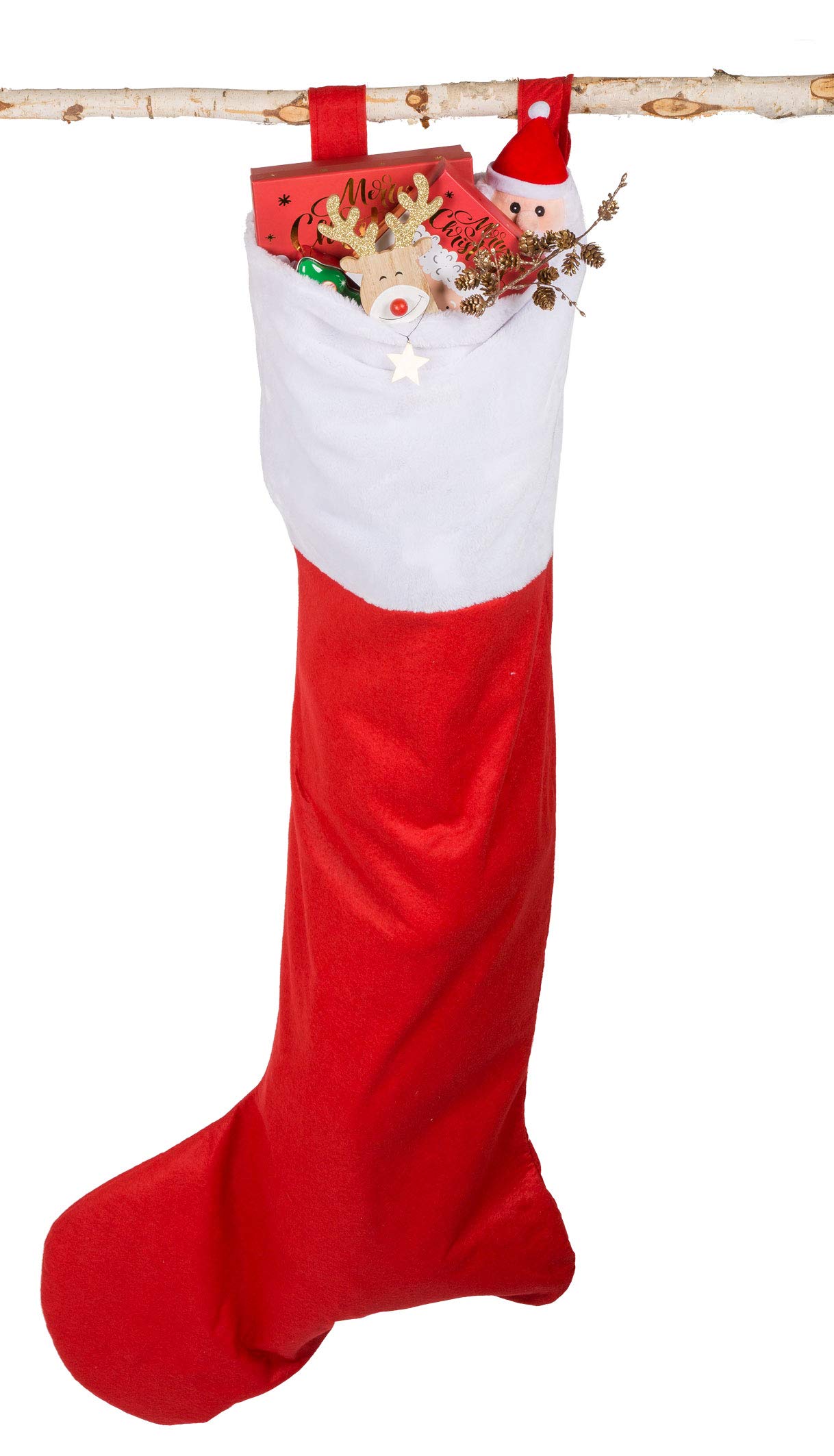 Out of the blue Jumbo Christmas Stocking, Red, approx. 1 54 m
