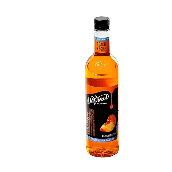DAVINCI GOURMET SUGAR-FREE PEACH SYRUP, 25.4 FLUID OUNCES (PACK OF 1)