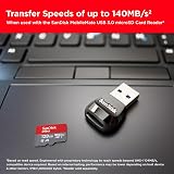 SanDisk 128GB Ultra microSDXC Card + SD Adapter, UHS-I U1, 140MB/s, A1 App Perf view 3