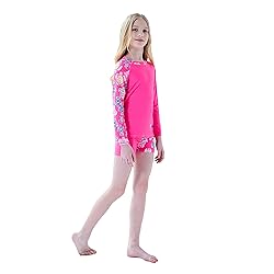 Ovovod Girls Swimsuit Two Piece Rash Guard Set for
