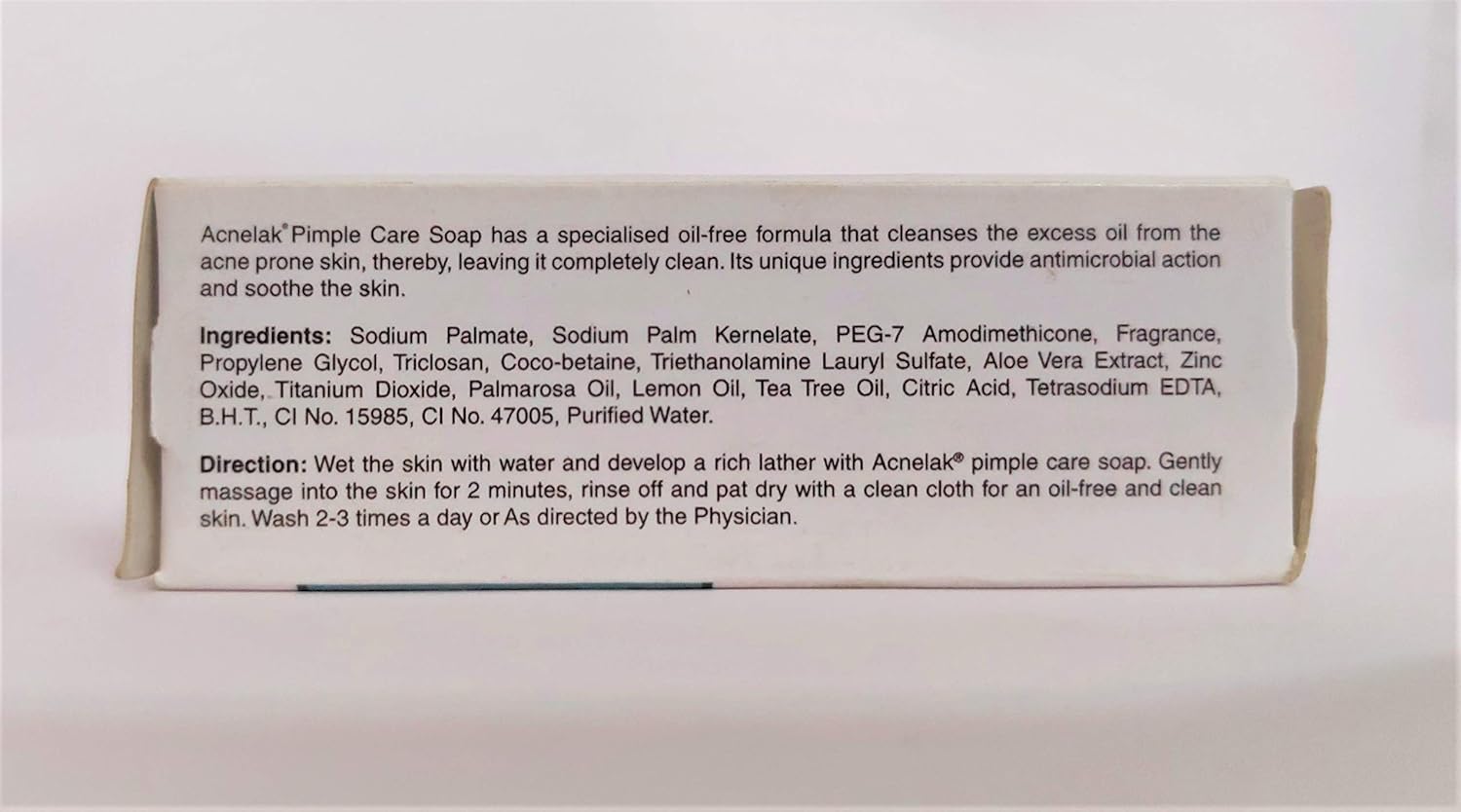 acne care soap ingredients