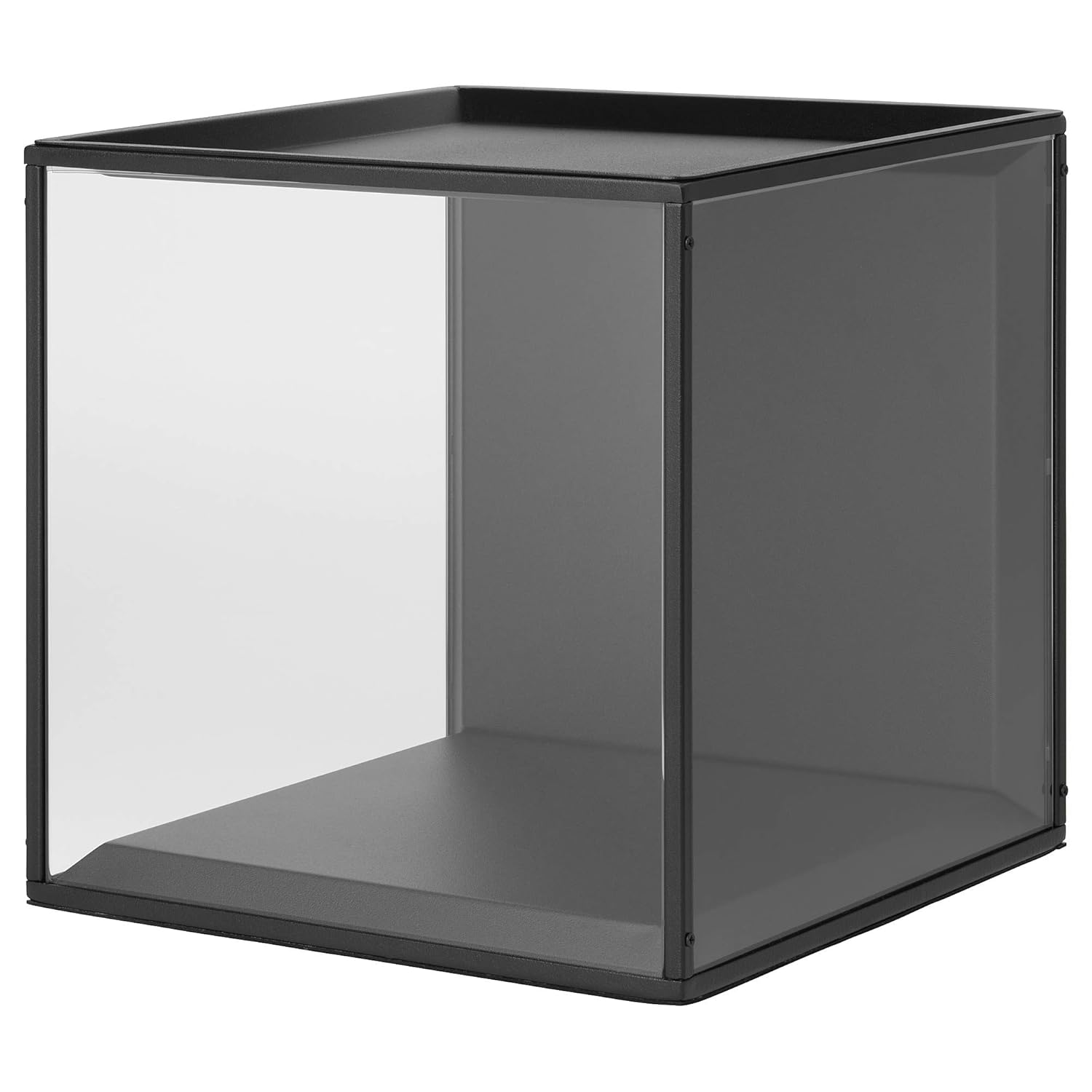 Amazon De Ikea Asia Sammanhang Vitrine Mit Deckel Aus Schwarzem Glas