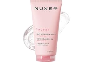 NUXE Very Rose Soothing Cleansing Gel – Gentle Face Wash with Rose Floral Water – Soap-Free, Hydrating Vegan Cleanser for Sen