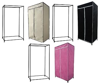 Diy Wardrobe Double Canvas Wardrobe Rail Clothes Storage Cubpboard
