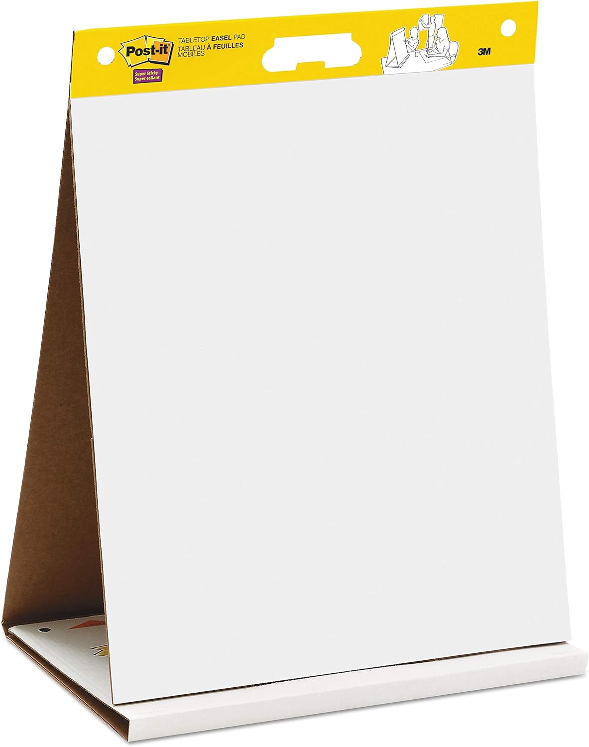 3M Postit 563R Self Stick Tabletop Easel Unruled Pad, 20