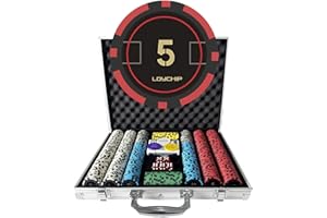 500PCS Poker Chip Set for Home Game, Family, Party, Adults – 11.5g Casino Grade Numbered Chips, Aluminum Case, 2 Playing Card