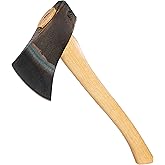 COUNCIL TOOL Sport Utility Flying Fox Woodsman Hatchet - 1.625 lbs Throwing Axe with 16" Curved Hickory Handle & Hardened Pol
