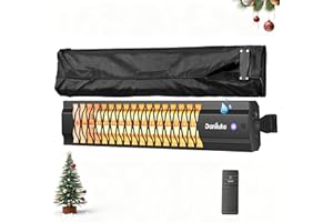 DANLUKE Outdoor Heater for Patio, 1500W Wall-Mounted Heater, Patio Heaters for Outdoor Use, Waterproof, Carbon Fiber Tube, for Backyard Gazebo Garage Black