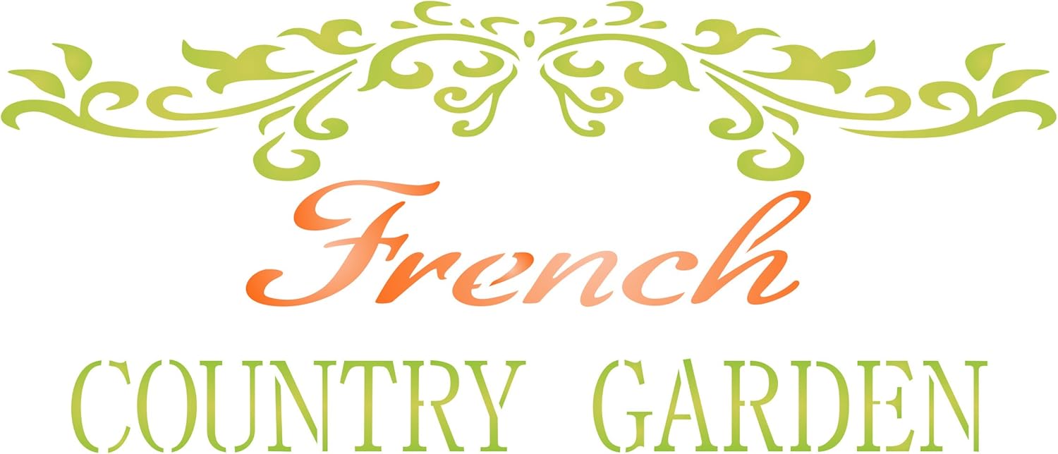 Amazon Com French Country Stencil 7 X 3 Inch S Reusable