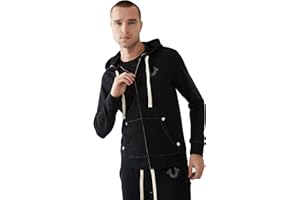 True Religion Men's Buddha Logo Zip Hoodie Sweatshirt