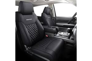 Huidasource Car Seat Covers for Dodge Ram, Front & Rear Full Set Waterproof Leather Pickup Truck Seat Cushion Protector Custom Fit for 2019-2023 ram 1500 2500 3500 Crew/Mega Cab(Full Set/Black)