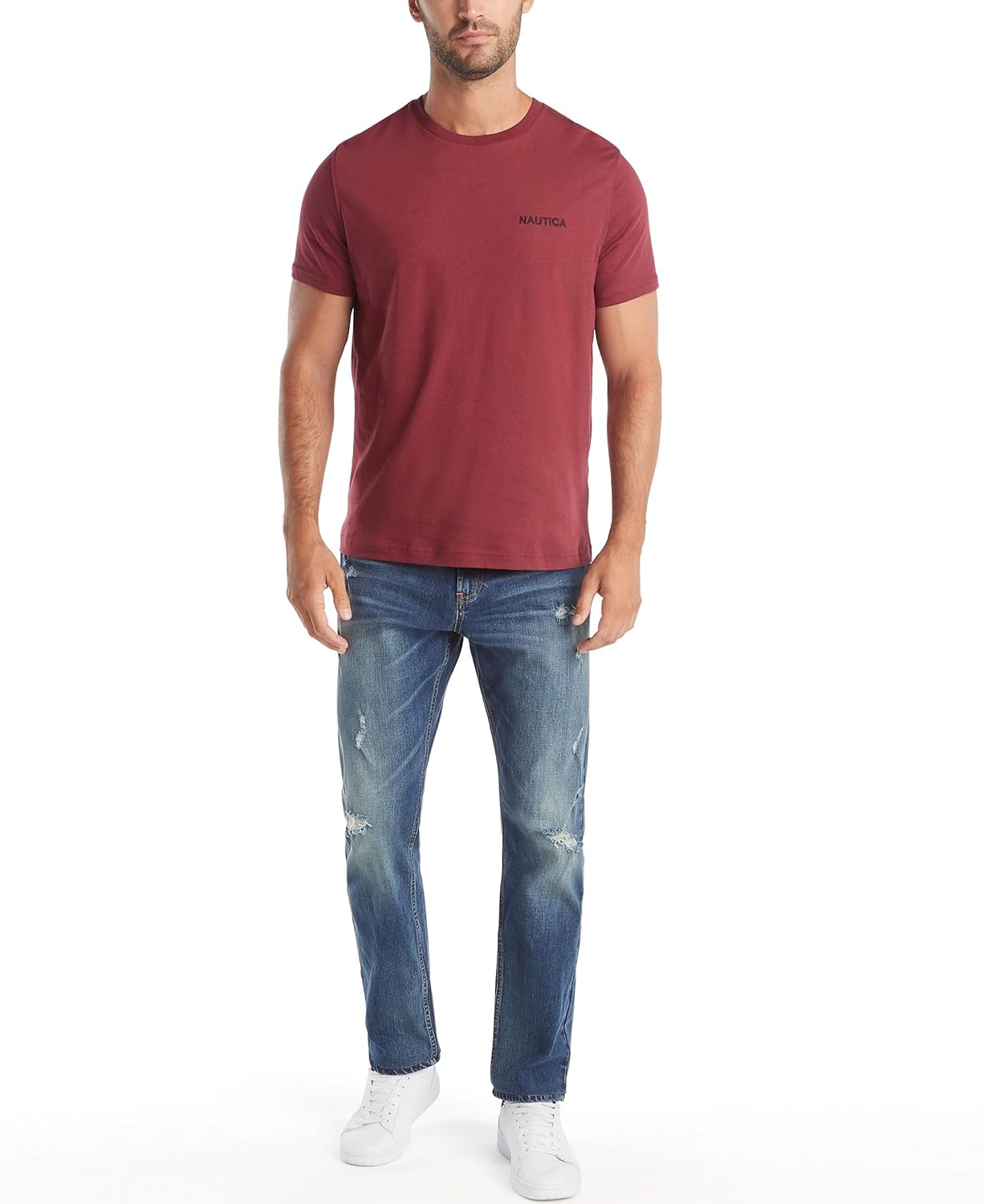 Nautica Men's Short Sleeve Solid Crew Neck T-Shirt | 