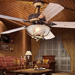 Morpholife Antler Rustic Ceiling Fan with Lights