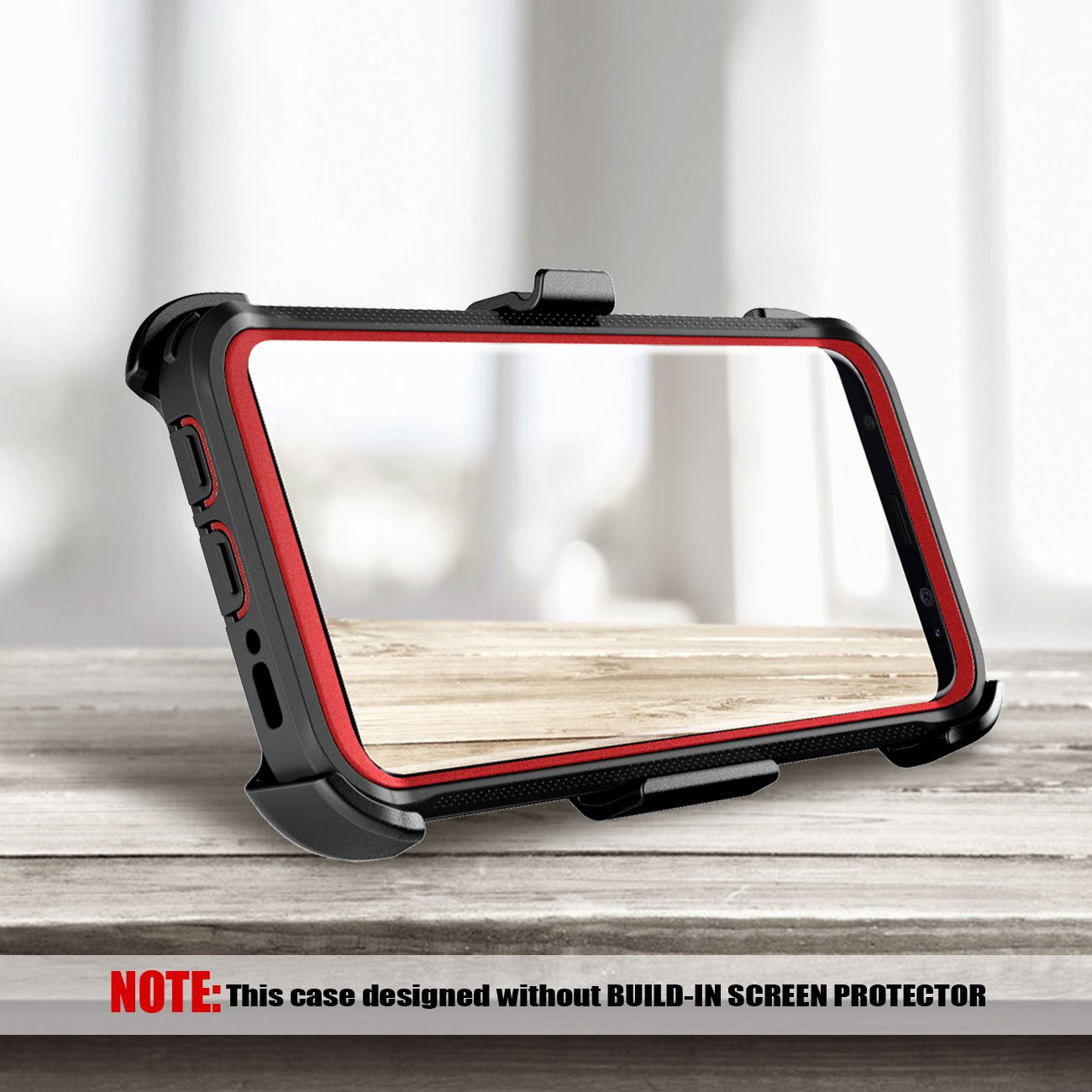 Galaxy S8 Rugged Case, eSamcore Samsung Galaxy S8 Slim Protective Case with Heavy Duty holster [Without Built in screen protector] 5.8 Inch [2017 Release] [RED]