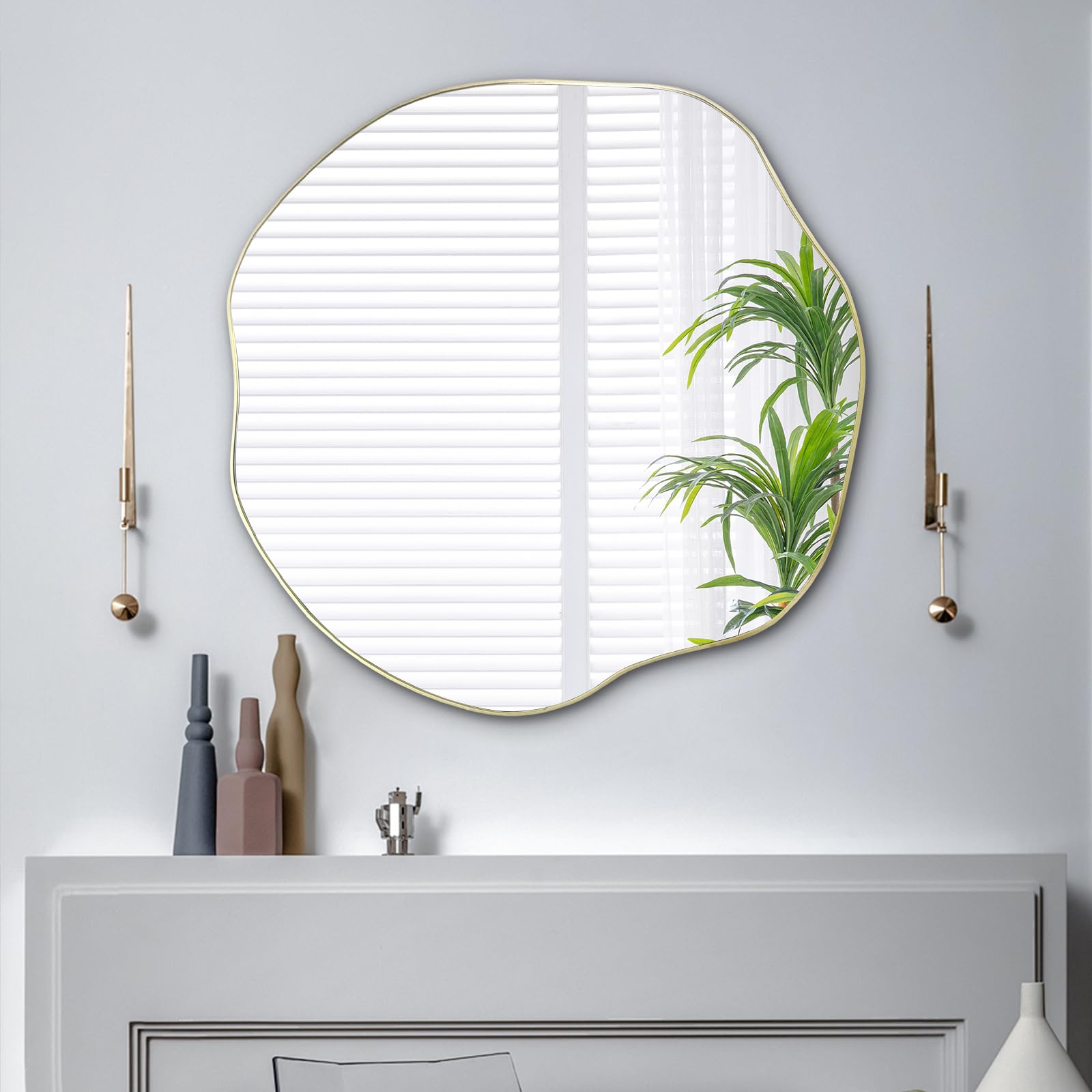 POZINO Irregular Wall Mirror, 35