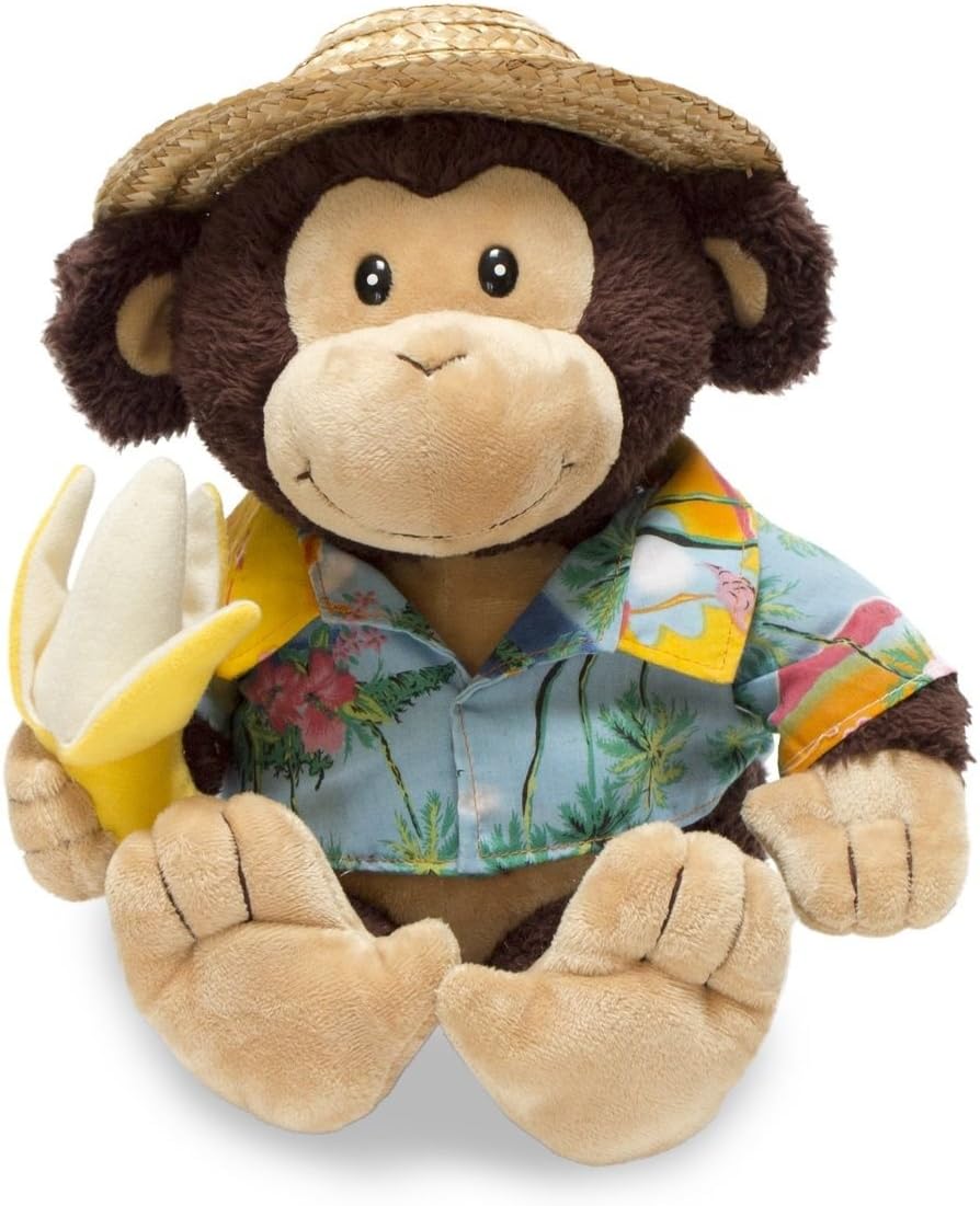 monkey with a banana toy