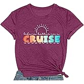 COMIZI Cruise Shirts for Women Life is Better on a Cruise T-Shirt Sunshine Beach Vacation Short Sleeve