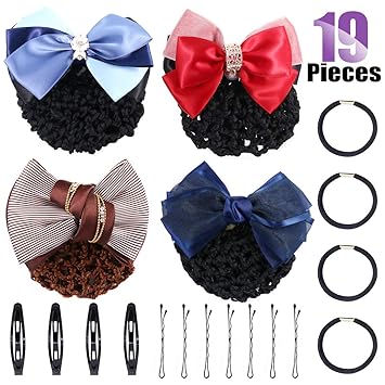 Swpeet 19pcs Hair Clip Bun Cover Set Including 4pcs Different