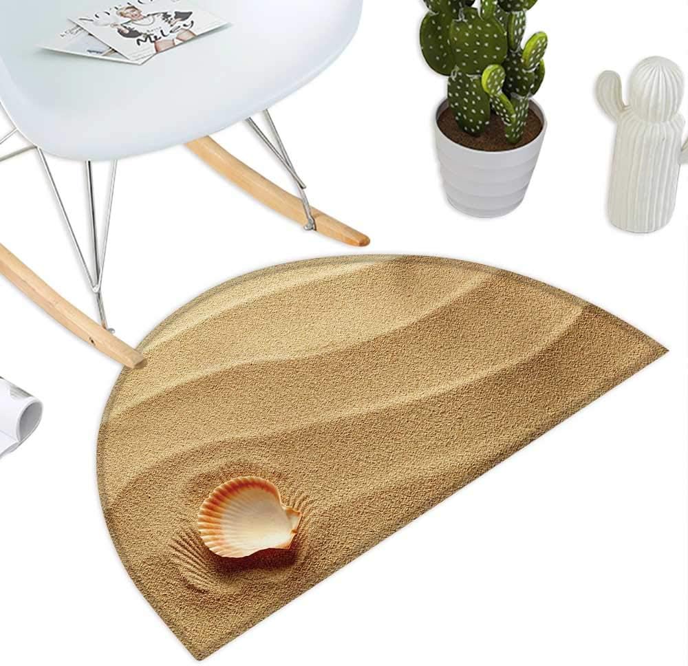 Seashells - Felpudo semicircular con diseño de Concha de mar Sobre